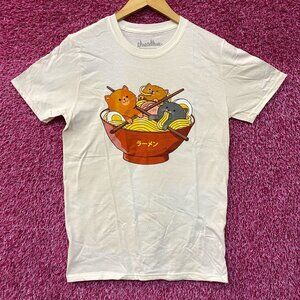 Threadless Ramen and Cats Cute Graphic Design T-Shirt Small